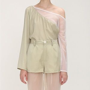 Handmade sheer silky blouse